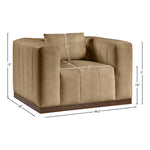 Mallina Vegan Leather Upholstered Chair in Tan