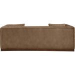Mallina 90.5" Vegan Leather Upholstered Sofa in Brown