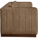 Mallina 90.5" Vegan Leather Upholstered Sofa in Brown