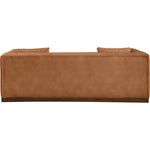 Mallina 90.5" Vegan Leather Upholstered Sofa in Cognac