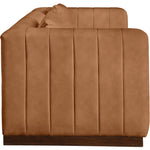 Mallina 90.5" Vegan Leather Upholstered Sofa in Cognac