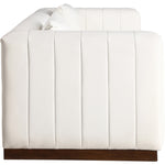 Mallina 90.5" Vegan Leather Upholstered Sofa in Cream