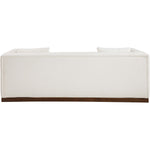 Mallina 90.5" Vegan Leather Upholstered Sofa in Cream