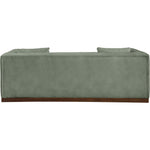 Mallina 90.5" Vegan Leather Upholstered Sofa in Green