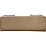 Mallina 90.5" Vegan Leather Upholstered Sofa in Tan