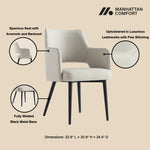 Tremont Vegan Leather Metal Armchair in Stone Gray