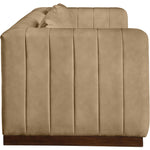 Mallina 90.5" Vegan Leather Upholstered Sofa in Tan