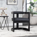 Manchester Vegan Leather Upholstered Dining Chair in Black