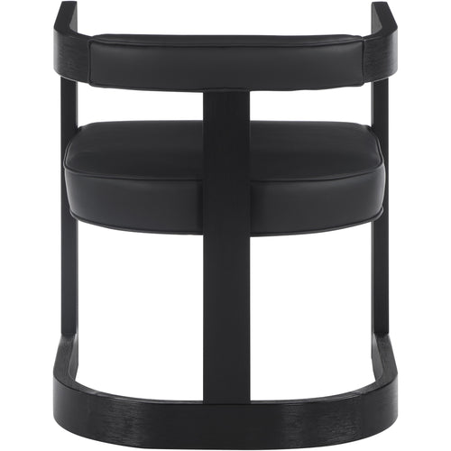 Manchester Vegan Leather Upholstered Dining Chair in Black