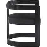 Manchester Vegan Leather Upholstered Dining Chair in Black