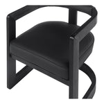 Manchester Vegan Leather Upholstered Dining Chair in Black