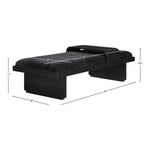 Arlington Chenille Fabric Upholstered Bench (22014-) in Black