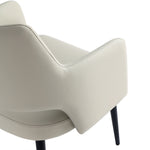 Tremont Vegan Leather Metal Armchair in Stone Gray