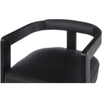 Manchester Vegan Leather Upholstered Dining Chair in Black