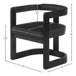 Manchester Vegan Leather Upholstered Dining Chair in Black
