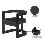 Manchester Vegan Leather Upholstered Dining Chair in Black
