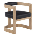 Manchester Vegan Leather Upholstered Dining Chair in Black