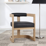 Manchester Vegan Leather Upholstered Dining Chair in Black