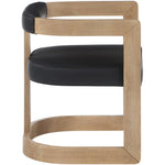 Manchester Vegan Leather Upholstered Dining Chair in Black