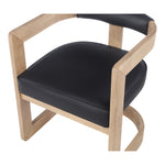 Manchester Vegan Leather Upholstered Dining Chair in Black