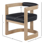 Manchester Vegan Leather Upholstered Dining Chair in Black