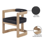 Manchester Vegan Leather Upholstered Dining Chair in Black