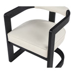 Manchester Vegan Leather Upholstered Dining Chair in Cream