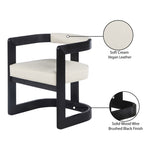 Manchester Vegan Leather Upholstered Dining Chair in Cream