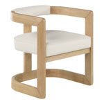 Manchester Vegan Leather Upholstered Dining Chair in Cream