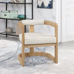Manchester Vegan Leather Upholstered Dining Chair in Cream