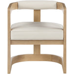 Manchester Vegan Leather Upholstered Dining Chair in Cream