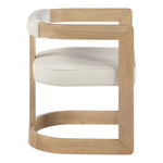 Manchester Vegan Leather Upholstered Dining Chair in Cream