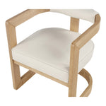 Manchester Vegan Leather Upholstered Dining Chair in Cream