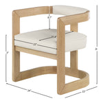 Manchester Vegan Leather Upholstered Dining Chair in Cream