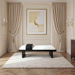 Arlington Chenille Fabric Upholstered Bench (22014-) in Cream