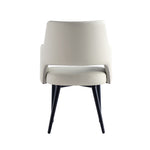 Tremont Vegan Leather Metal Armchair in Stone Gray