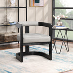 Manchester Vegan Leather Upholstered Dining Chair in Grey