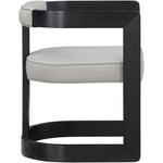 Manchester Vegan Leather Upholstered Dining Chair in Grey