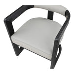 Manchester Vegan Leather Upholstered Dining Chair in Grey