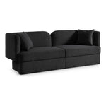 Marcel 91" Boucle Fabric Upholstered Sofa in Black