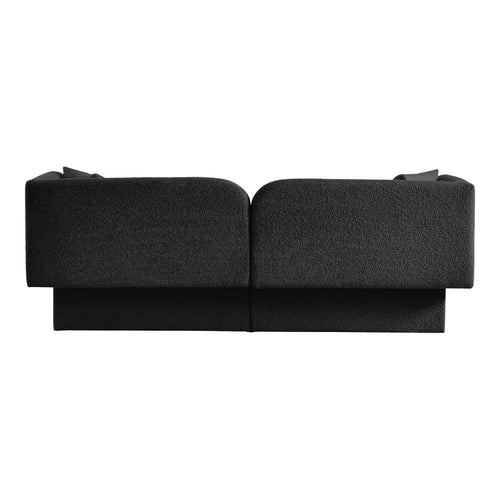 Marcel 91" Boucle Fabric Upholstered Sofa in Black