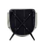 Tremont Vegan Leather Metal Armchair in Stone Gray