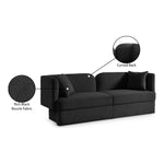 Marcel 91" Boucle Fabric Upholstered Sofa in Black