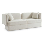 Marcel 91" Boucle Fabric Upholstered Sofa in Cream
