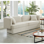 Marcel 91" Boucle Fabric Upholstered Sofa in Cream