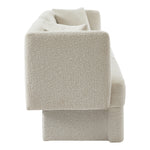 Marcel 91" Boucle Fabric Upholstered Sofa in Cream