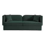 Marcel 91" Boucle Fabric Upholstered Sofa in Green
