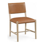 Andie Vegan Leather Upholstered Dining Chair in Cognac