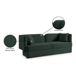 Marcel 91" Boucle Fabric Upholstered Sofa in Green