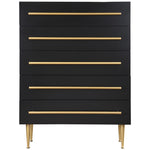 Marisol Wood Veneer And Iron Chest in Black